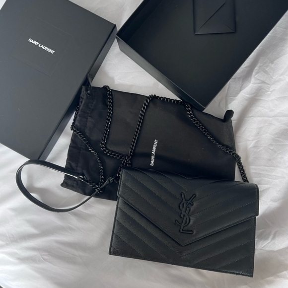 YSL Black Quilted Crossbody Bag - Picture 2 of 7